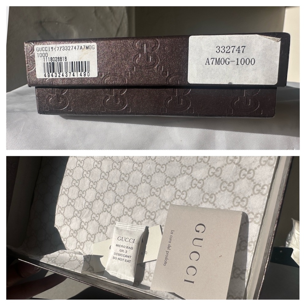 GUCCI Pebbled Leather Zip Around Wallet Black 332747 - Picture 9 of 11